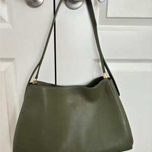 Green LEATHER Vera Bradley Shoulder Bag